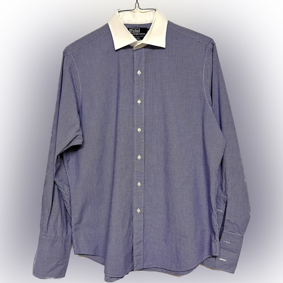 Polo Blue/White Small Checkered Button Down - Regent Classic Fit - Picture 10 of 11